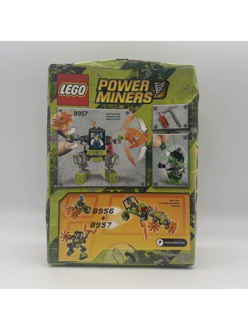 Lego Power Miners Mine Mech 8957 Boulderax  Set #2 green crystal dynamite 2009